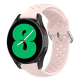Strap-it® Samsung Galaxy Watch 4 - 40mm Silikonarmband mit Löchern (Hellrosa)