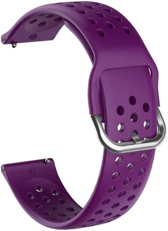 Strap-it® Strap-it Samsung Galaxy Watch 4 - 40mm Silikonarmband mit Löchern (Lila)
