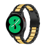 Strap-it® Samsung Galaxy Watch 4 - 40mm Stahlband (Schwarz/Gold) Strap-it® Samsung Galaxy Watch 4 - 40mm Stahlband (Schwarz/Gold)