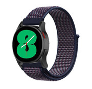 Strap-it® Samsung Galaxy Watch 4 - 40mm Nylonarmband (Lila/Blau)