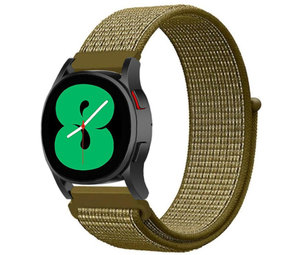 Strap-it® Samsung Galaxy Watch 4 - 40mm Nylonarmband (Oliv) Strap-it® Samsung Galaxy Watch 4 - 40mm Nylonarmband (Oliv)