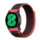 Strap-it® Samsung Galaxy Watch 4 - 40mm Nylonarmband (Schwarz/Rot)