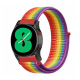 Strap-it® Samsung Galaxy Watch 4 - 40mm Nylonarmband (Regenbogen)