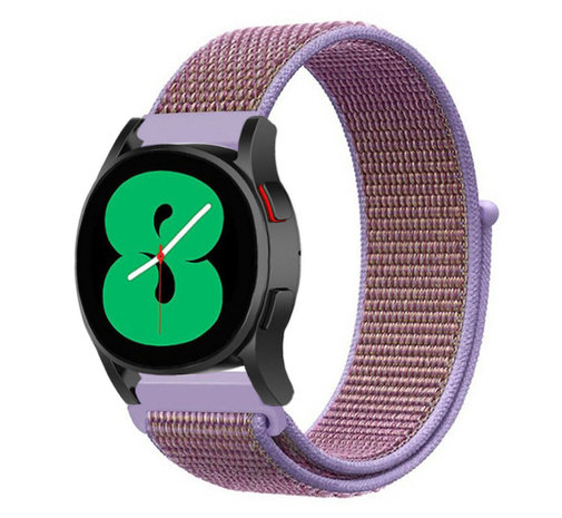 Strap-it® Strap-it Samsung Galaxy Watch 4 - 44mm Nylonarmband (Lila) Strap-it® Strap-it Samsung Galaxy Watch 4 - 44mm Nylonarmband (Lila)