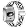 Strap-it® Strap-it Fitbit Versa / Versa 2 Edelstahlarmband (Silber/Schwarz) Strap-it® Strap-it Fitbit Versa / Versa 2 Edelstahlarmband (Silber/Schwarz)