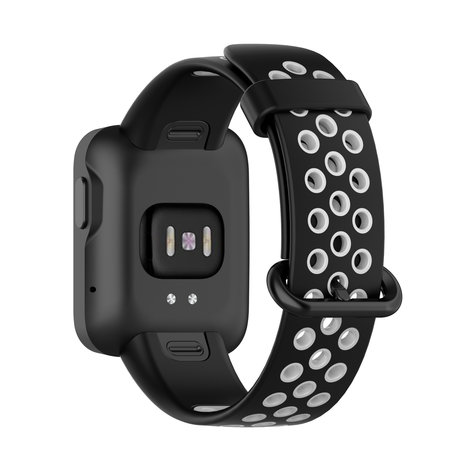 Strap-it® Strap-it Xiaomi Mi Watch Lite Sportarmband (Schwarz/Grau) Strap-it® Strap-it Xiaomi Mi Watch Lite Sportarmband (Schwarz/Grau)