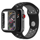 Strap-it® Strap-it Apple Watch Sportarmband + TPU-Hülle (Schwarz/Grau)