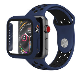 Strap-it® Apple Watch Sportarmband + TPU Hülle (Blau/Schwarz) Strap-it® Apple Watch Sportarmband + TPU Hülle (Blau/Schwarz)
