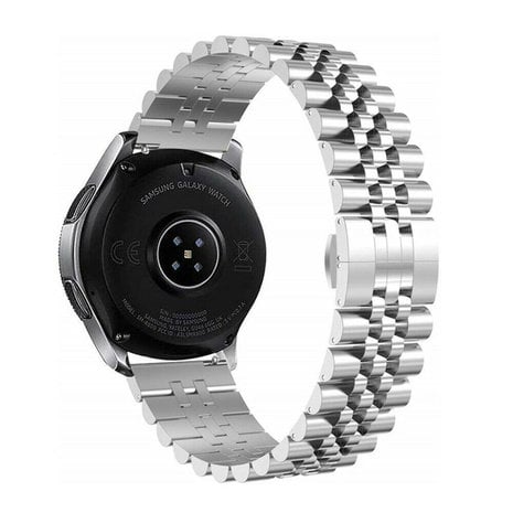 Strap-it® Strap-it Samsung Galaxy Watch 3 41mm Jubilee-Stahlarmband (Silber)