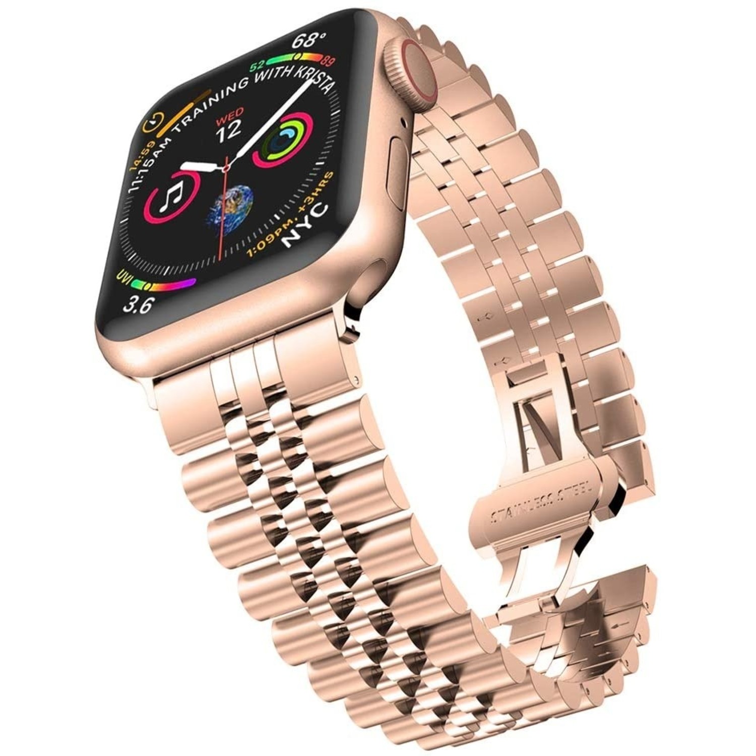 Apple Watch Jubilee Stahlband Rosegold Smartwatcharmbaender