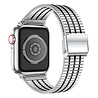 Strap-it® Strap-it Apple Watch Edelstahlarmband (Silber/Schwarz) Strap-it® Strap-it Apple Watch Edelstahlarmband (Silber/Schwarz)
