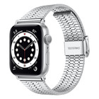 Strap-it® Strap-it Apple Watch Edelstahlarmband (Silber)