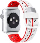 Strap-it® Strap-it Apple Watch Special Edition Band (Weiß/Rot)