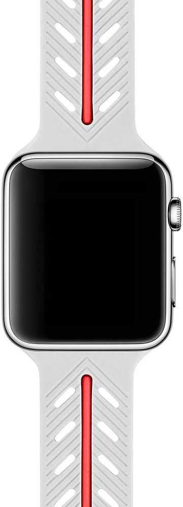 Strap-it® Strap-it Apple Watch Special Edition Band (Weiß/Rot)