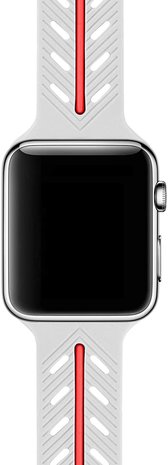 Strap-it® Strap-it Apple Watch Special Edition Band (Weiß/Rot)