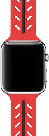 Strap-it® Strap-it Apple Watch Special Edition Band (Rot/Schwarz) Strap-it® Strap-it Apple Watch Special Edition Band (Rot/Schwarz)