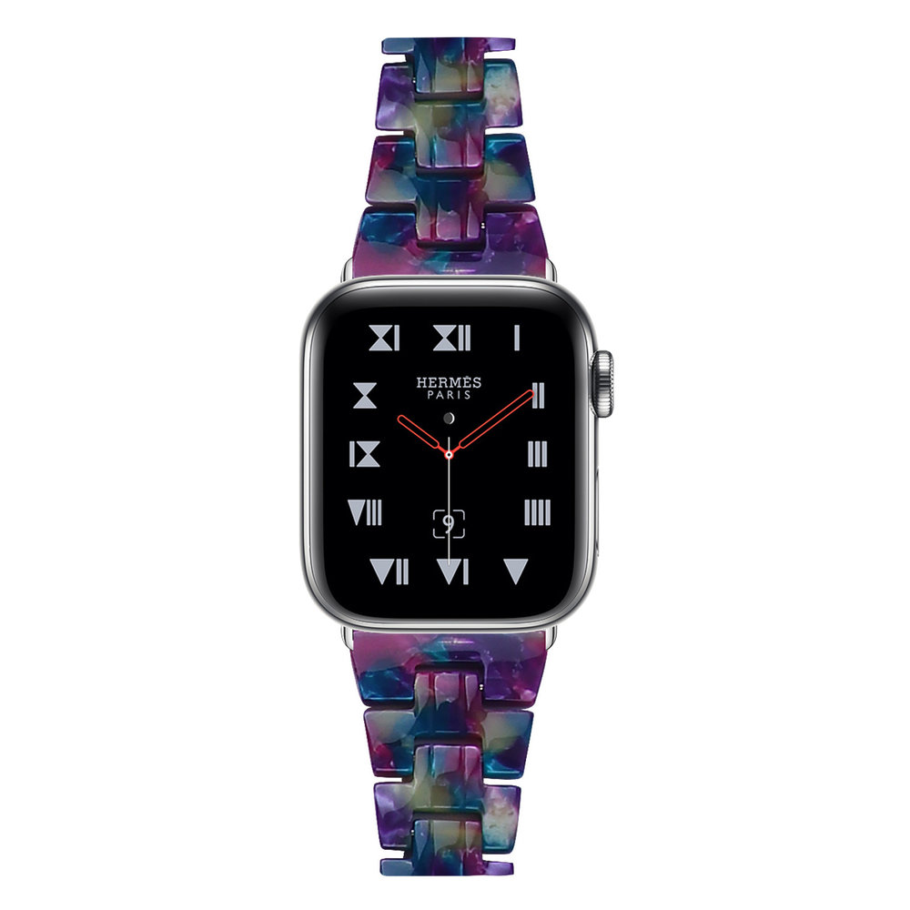 Strap-it® Strap-it Apple Watch Resinarmband (Bunt Lila) Strap-it® Strap-it Apple Watch Resinarmband (Bunt Lila)