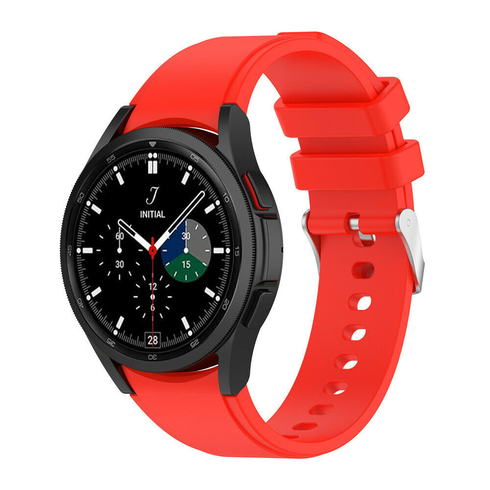 Strap-it® Strap-it Samsung Galaxy Watch 4 Classic 42mm Armband Silikon (HellRot)
