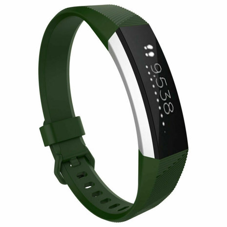 Strap-it® Strap-it® Fitbit Alta / Alta HR Silikonarmband (Armeegrün)