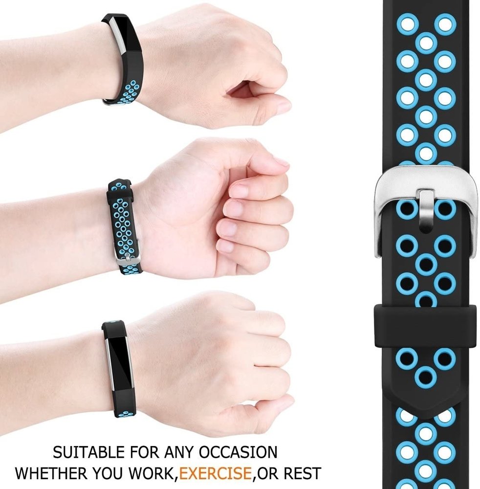 Strap-it® Strap-it® Fitbit Alta / Alta HR Sportarmband (Schwarz/Blau) Strap-it® Strap-it® Fitbit Alta / Alta HR Sportarmband (Schwarz/Blau)