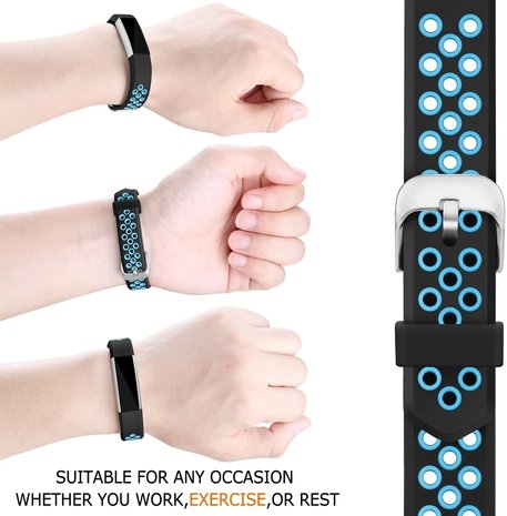 Strap-it® Strap-it® Fitbit Alta / Alta HR Sportarmband (Schwarz/Blau) Strap-it® Strap-it® Fitbit Alta / Alta HR Sportarmband (Schwarz/Blau)