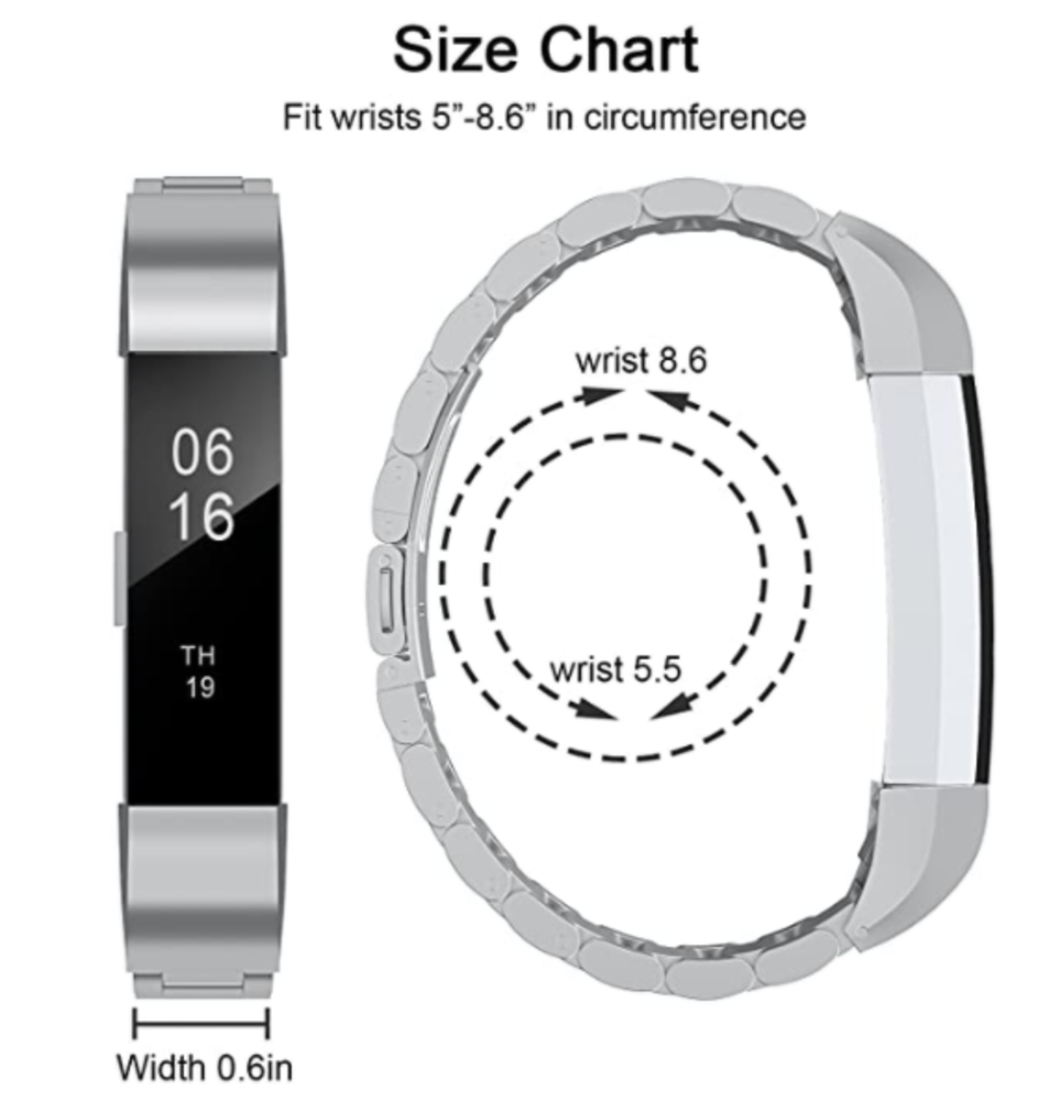 Strap-it® Strap-it® Fitbit Alta / Alta HR Stahlarmband (Silber) Strap-it® Strap-it® Fitbit Alta / Alta HR Stahlarmband (Silber)