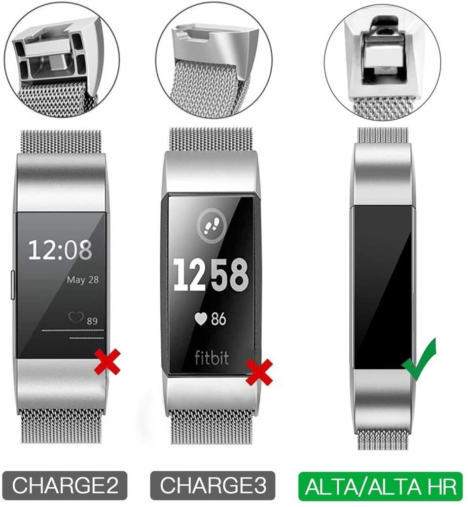 Strap-it® Strap-it® Fitbit Alta / Alta HR Stahlarmband (Silber) Strap-it® Strap-it® Fitbit Alta / Alta HR Stahlarmband (Silber)