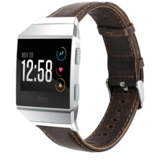 Strap-it® Fitbit Ionic Lederarmband (Dunkelbraun)