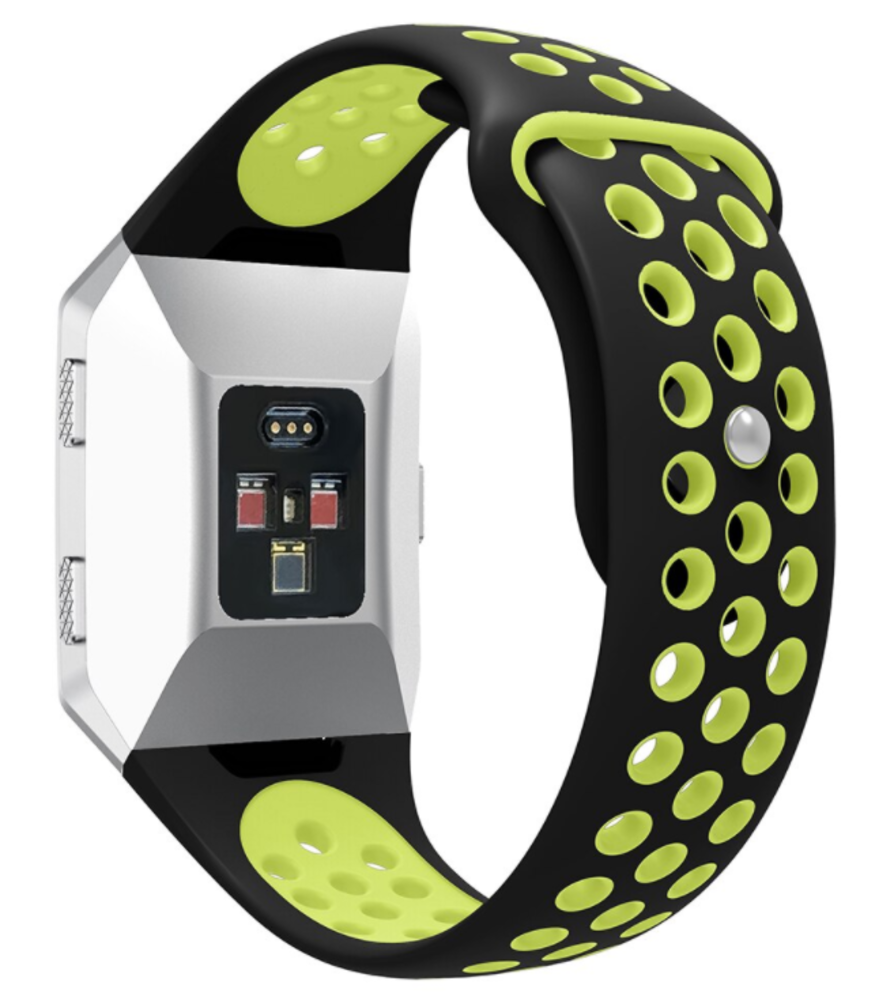 Strap-it® Strap-it® Fitbit Ionic Sportarmband (Schwarz/Gelb)