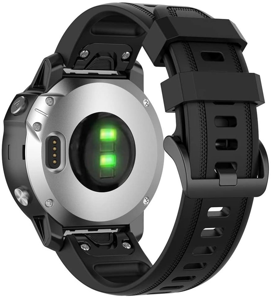 Strap-it® Strap-it® Garmin Fenix ​​5s/6s Silikonarmband (Schwarz)