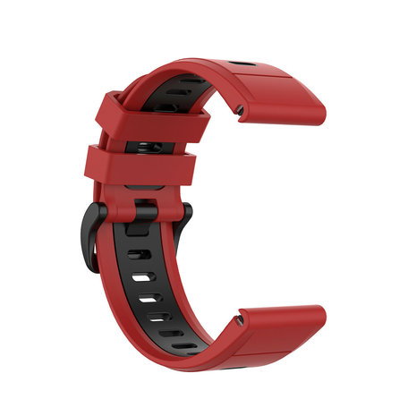 Strap-it® Strap-it® Garmin Fenix 5s / 6s Sportsarmband (Rot/Schwarz) Strap-it® Strap-it® Garmin Fenix 5s / 6s Sportsarmband (Rot/Schwarz)