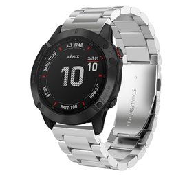 Strap-it® Garmin Fenix 5x / 6x Stahlband (Silber) Strap-it® Garmin Fenix 5x / 6x Stahlband (Silber)