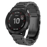 Strap-it® Garmin Fenix ​​5x / 6x Stahlband (Schwarz)