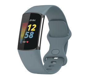Strap-it® Fitbit Charge 5 Silikonarmband (Graublau) Strap-it® Fitbit Charge 5 Silikonarmband (Graublau)