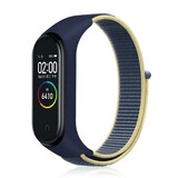 Strap-it® Xiaomi Mi Band 3/4 Armband Nylon (Dunkelblau)