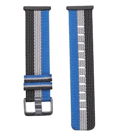 Strap-it® Strap-it® Fitbit Versa 3 Gewebtes Nylon Schnallenriemen (Schwarz-Weiß-Blau) Strap-it® Strap-it® Fitbit Versa 3 Gewebtes Nylon Schnallenriemen (Schwarz-Weiß-Blau)