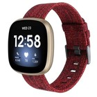 Strap-it® Strap-it® Fitbit Versa 3 Gewebtes Nylon Schnallenriemen (Rot)