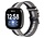 Strap-it® Fitbit Sense Woven Nylon Schnallenriemen (Schwarz-Weiß-Grau)