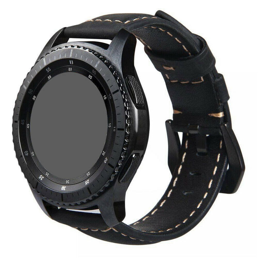 Strap-it® Strap-it Huawei Watch GT 2 Lederarmband (Schwarz)