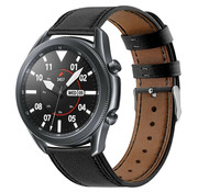 Strap-it® Samsung Galaxy Watch 3 - 45mm Lederarmband (Schlank Schwarz)