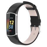 Strap-it® Fitbit Charge 5 Lederarmband (Schwarz) Strap-it® Fitbit Charge 5 Lederarmband (Schwarz)