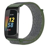 Strap-it® Fitbit Charge 5 Nylonarmband (Grün) Strap-it® Fitbit Charge 5 Nylonarmband (Grün)