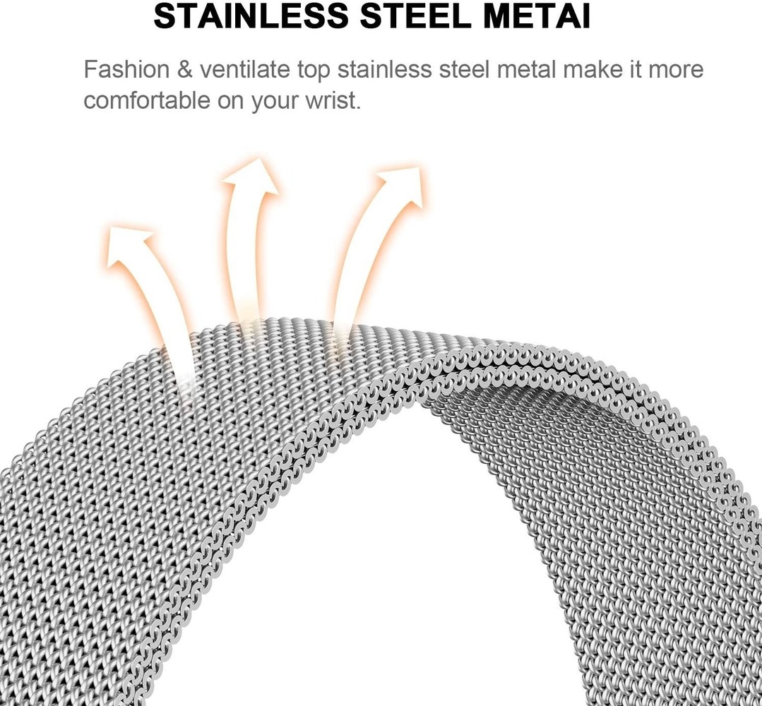 Strap-it® Strap-it® Polar Grit X Milanese Strap (Silber) Strap-it® Strap-it® Polar Grit X Milanese Strap (Silber)