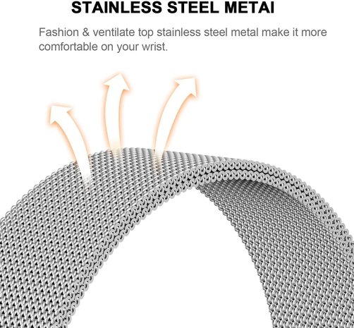 Strap-it® Strap-it® Polar Grit X Milanese Strap (Silber) Strap-it® Strap-it® Polar Grit X Milanese Strap (Silber)