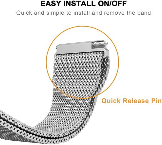 Strap-it® Strap-it® Polar Grit X Milanese Strap (Silber) Strap-it® Strap-it® Polar Grit X Milanese Strap (Silber)