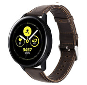 Strap-it® Samsung Galaxy Watch Active / Active 2 Armband Leder (Dunkelbraun)