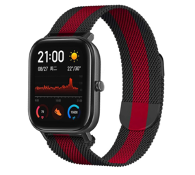 Xiaomi Amazfit GTS Milanese Strap (Schwarz/Rot) Xiaomi Amazfit GTS Milanese Strap (Schwarz/Rot)