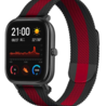 Strap-it Xiaomi Amazfit GTS Milanese Strap (Schwarz/Rot) Strap-it Xiaomi Amazfit GTS Milanese Strap (Schwarz/Rot)