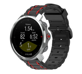Strap-it® Polar Grit X Sportschnallenband (Schwarz/Rot)