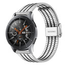 Strap-it® Strap-it Samsung Galaxy Watch 46mm Edelstahlarmband (Silber/Schwarz)